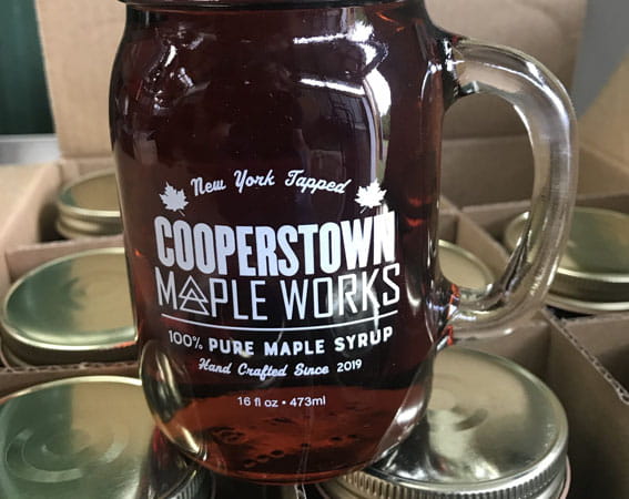 jar of maple syrup